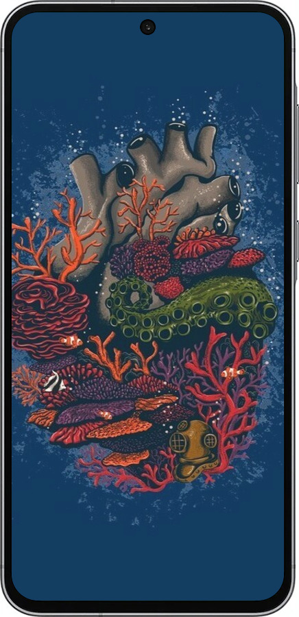 Силиконовый чехол Сердце моря для Samsung Galaxy A56 - 6506u-3882 изображение 