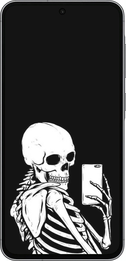 Силиконовый чехол Скелет делает Selfie для Samsung Galaxy A56 - 6535u-3882 изображение 
