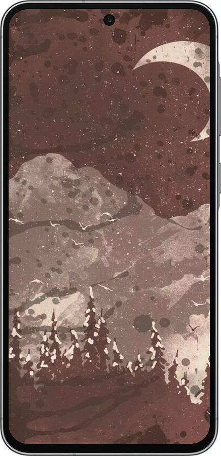 Силиконовый чехол С изображением лунного пейзажа в ночном лесу для Samsung Galaxy A56 - 6546u-3882 изображение 