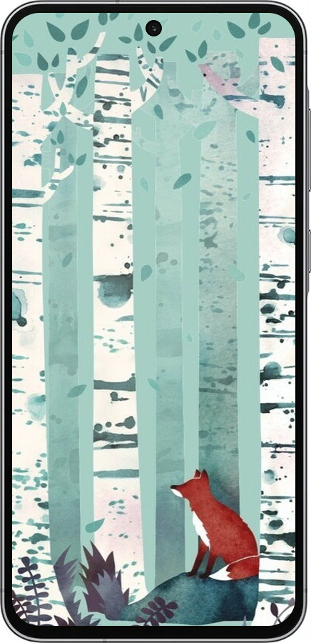 Силиконовый чехол Лис в зелёном лесу для Samsung Galaxy A56 - 6547u-3882 изображение 