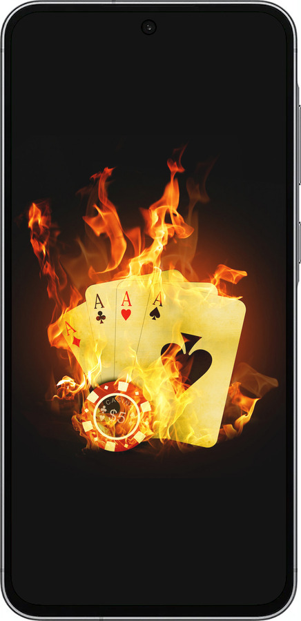 Силиконовый чехол Горящие карты для Samsung Galaxy A56 - 839u-3882 изображение 