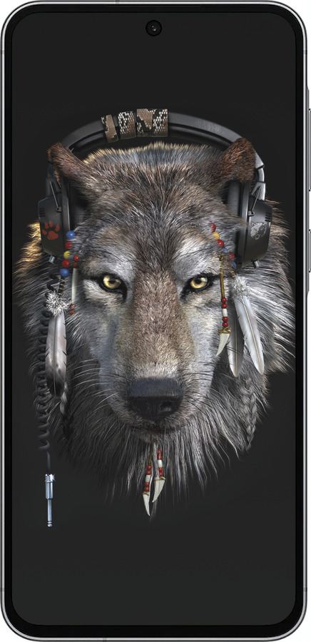 Силиконовый чехол Волк-меломан для Samsung Galaxy A56 - 875u-3882 изображение 