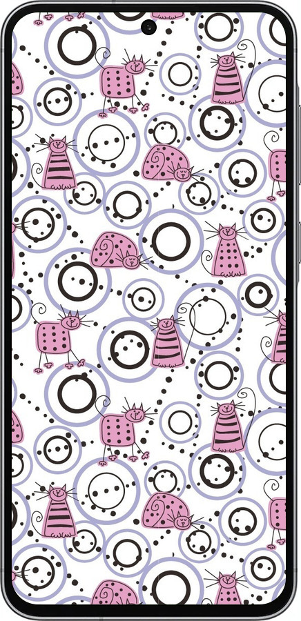 Силиконовый чехол Смешные коты для Samsung Galaxy A56 - 907u-3882 изображение 