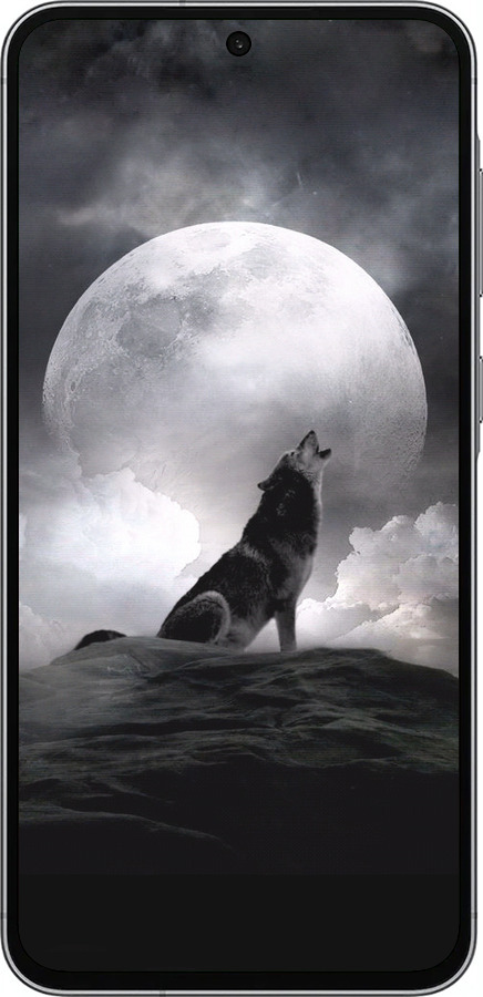 Силиконовый чехол Воющий волк для Samsung Galaxy A56 - 934u-3882 изображение 