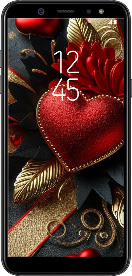 TPU чехол Сердечки v2 для Samsung Galaxy A6 2018 - 5832b-1480 изображение 