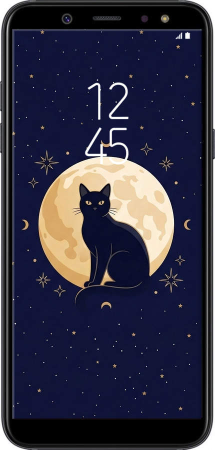 TPU чехол Cute Cat Celestial/Witchy для Samsung Galaxy A6 2018 - 6787b-1480 изображение 