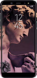 3D пластиковый матовый чехол Давид для Samsung Galaxy A6 2018 - 6302m-1480 изображение 