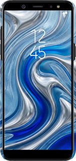 3D пластиковый матовый чехол Liquid Chrome для Samsung Galaxy A6 2018 - 6781m-1480 изображение 