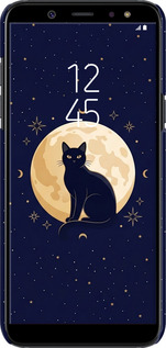 3D пластиковый матовый чехол Cute Cat Celestial/Witchy для Samsung Galaxy A6 2018 - 6787m-1480 изображение 