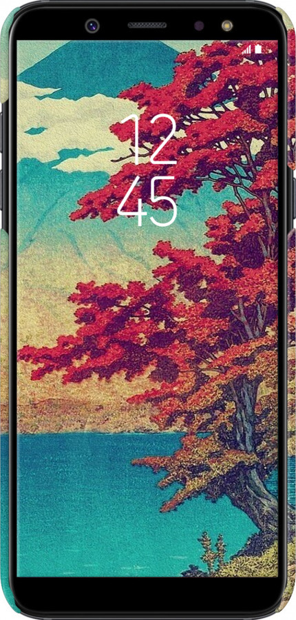 3D пластиковый матовый чехол С изображением природы для Samsung Galaxy A6 2018 - 6469m-1480 изображение 