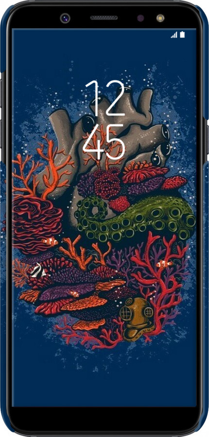 3D пластиковий матовий чехол Серце моря для Samsung Galaxy A6 2018 - 6506m-1480 изображение 