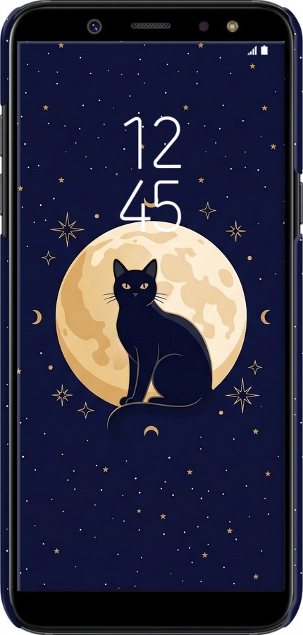 3D пластиковый матовый чехол Cute Cat Celestial/Witchy для Samsung Galaxy A6 2018 - 6787m-1480 изображение 