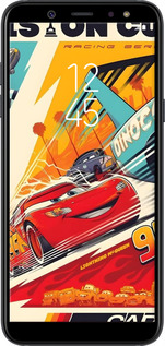 Силиконовый чехол Тачки для Samsung Galaxy A6 2018 - 6288u-1480 изображение 