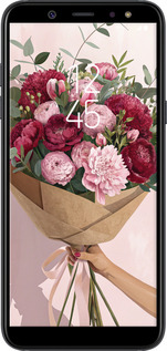 2D пластиковый чехол Пионы 1 для Samsung Galaxy A6 2018 - 6705t-1480 изображение 
