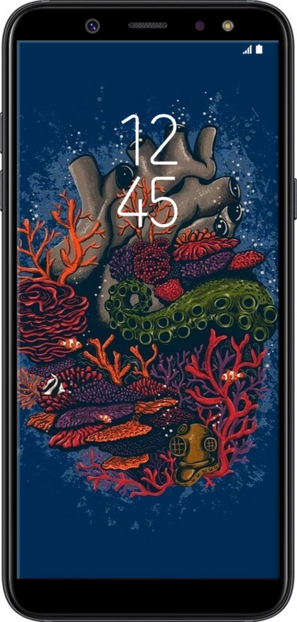Силиконовый чехол Сердце моря для Samsung Galaxy A6 2018 - 6506u-1480 изображение 