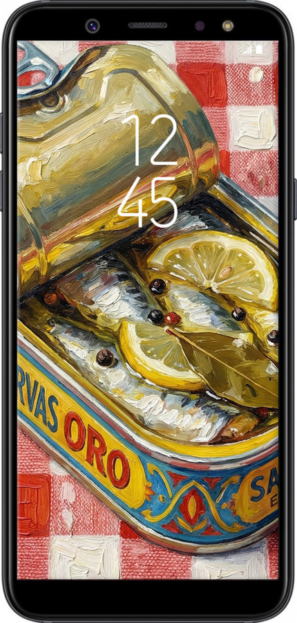 2D пластиковий чехол Vintage Sardine Tin Phone для Samsung Galaxy A6 2018 - 6772t-1480 изображение 