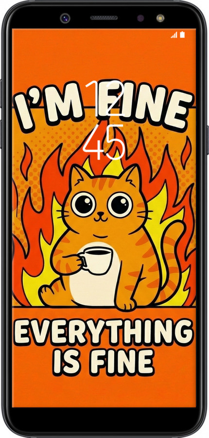 2D пластиковый чехол Funny Cat для Samsung Galaxy A6 2018 - 6786t-1480 изображение 