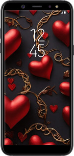 TPU чехол Сердечки для Samsung Galaxy A6 Plus 2018 - 5831b-1495 изображение 