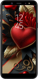 TPU чехол Сердечки v2 для Samsung Galaxy A6 Plus 2018 - 5832b-1495 изображение 