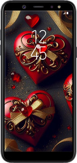 TPU чехол Сердечки v4 для Samsung Galaxy A6 Plus 2018 - 5834b-1495 изображение 