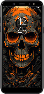 TPU чехол Череп для Samsung Galaxy A6 Plus 2018 - 5952b-1495 изображение 