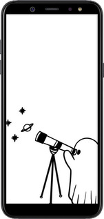 TPU чехол Привидение астроном для Samsung Galaxy A6 Plus 2018 - 6444b-1495 изображение 