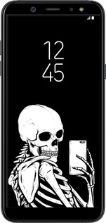 TPU чехол Скелет делает Selfie для Samsung Galaxy A6 Plus 2018 - 6535b-1495 изображение 