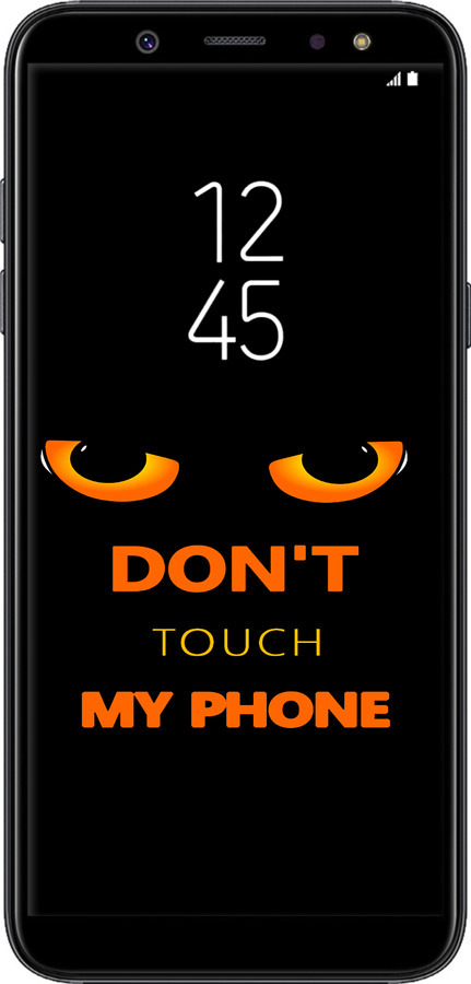 TPU чехол Don't touch the phone для Samsung Galaxy A6 Plus 2018 - 4261b-1495 изображение 