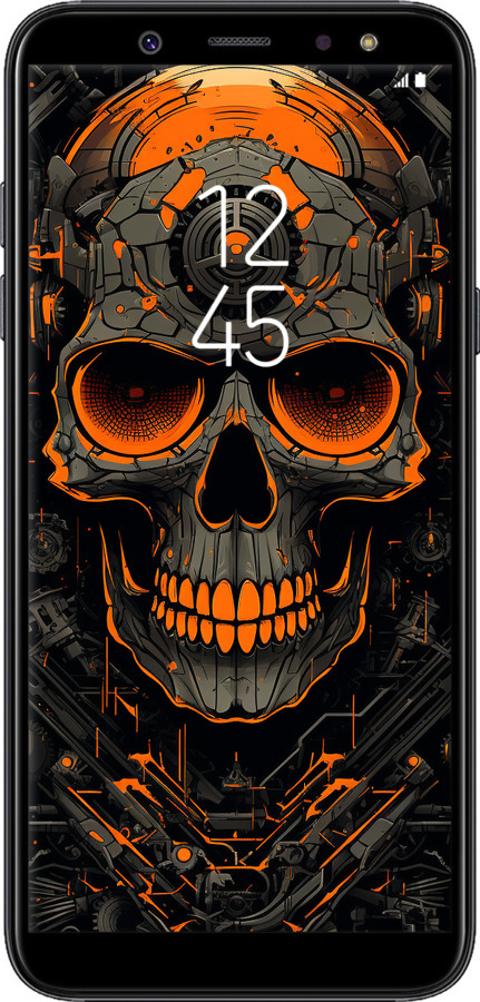 TPU чехол Череп для Samsung Galaxy A6 Plus 2018 - 5952b-1495 изображение 