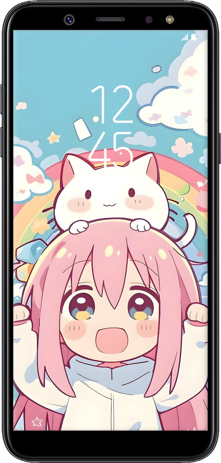 TPU чехол Девочка аниме радуга для Samsung Galaxy A6 Plus 2018 - 6304b-1495 изображение 