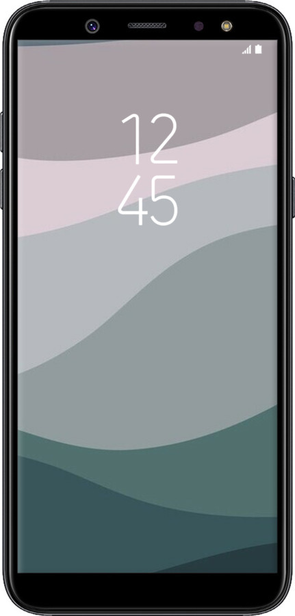TPU чехол З фіолетовим та бірюзовим ретро-стилем та хвилями для Samsung Galaxy A6 Plus 2018 - 6533b-1495 изображение 