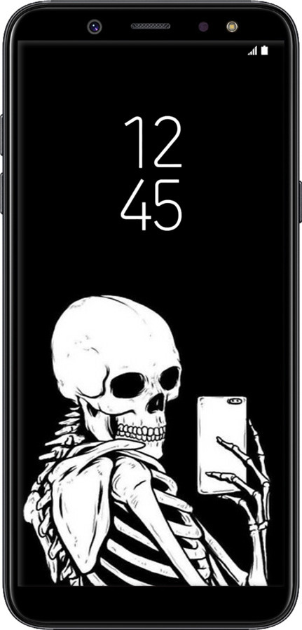 TPU чехол Скелет делает Selfie для Samsung Galaxy A6 Plus 2018 - 6535b-1495 изображение 