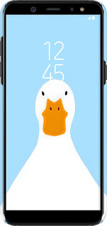 3D пластиковый матовый чехол Гусь для Samsung Galaxy A6 Plus 2018 - 6350m-1495 изображение 