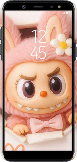3D пластиковий матовий чехол Лабубу 2 для Samsung Galaxy A6 Plus 2018 - 6710m-1495 изображение 