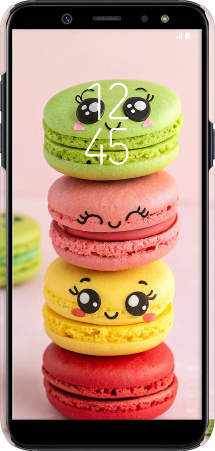 3D пластиковый матовый чехол Печенье для Samsung Galaxy A6 Plus 2018 - 6693m-1495 изображение 