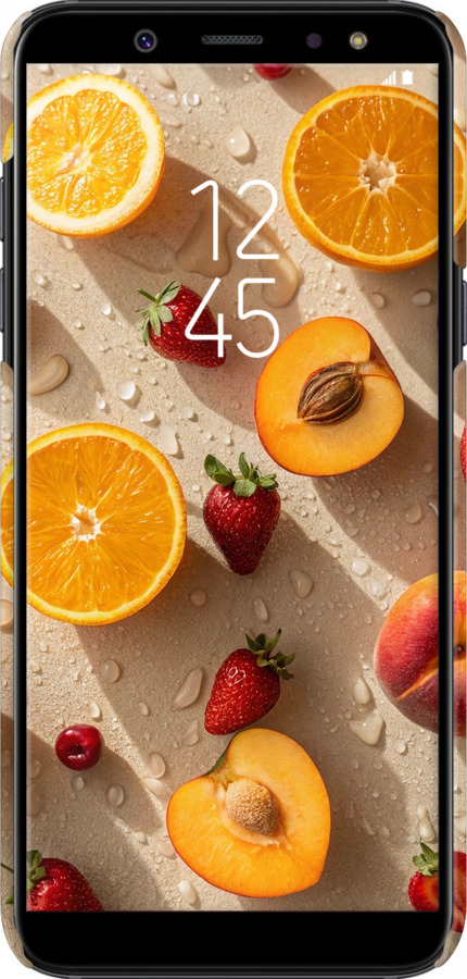 3D пластиковый глянцевый чехол Фрукты 3 для Samsung Galaxy A6 Plus 2018 - 6703c-1495 изображение 