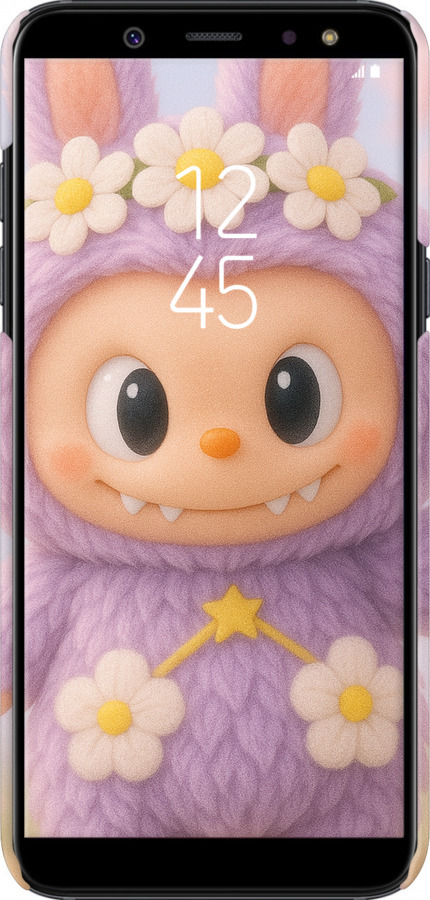 3D пластиковий матовий чехол Лабубу 1 для Samsung Galaxy A6 Plus 2018 - 6709m-1495 изображение 