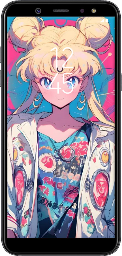 2D пластиковый чехол Сейлор Мун 2 для Samsung Galaxy A6 Plus 2018 - 6351t-1495 изображение 