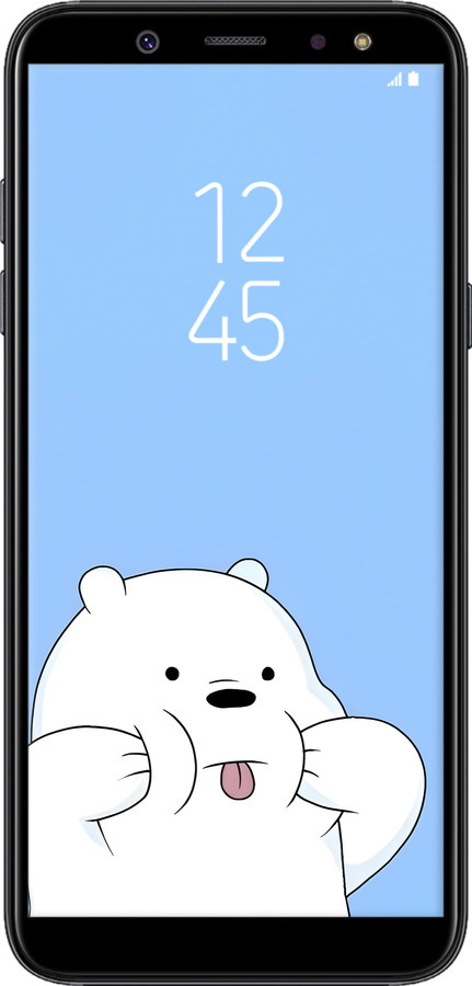 2D пластиковый чехол Милый мишка для Samsung Galaxy A6 Plus 2018 - 6357t-1495 изображение 