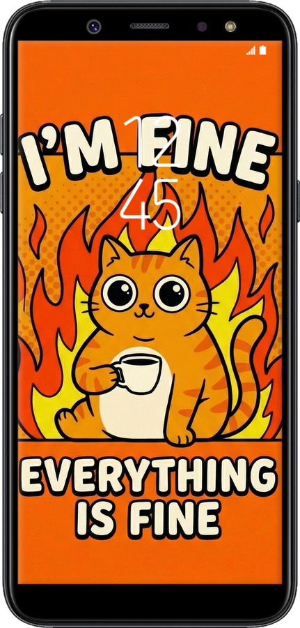 Силиконовый чехол Funny Cat для Samsung Galaxy A6 Plus 2018 - 6786u-1495 изображение 