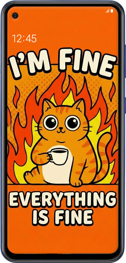 Силиконовый чехол Funny Cat для Samsung Galaxy A60 2019 A606F - 6786u-1699 изображение 