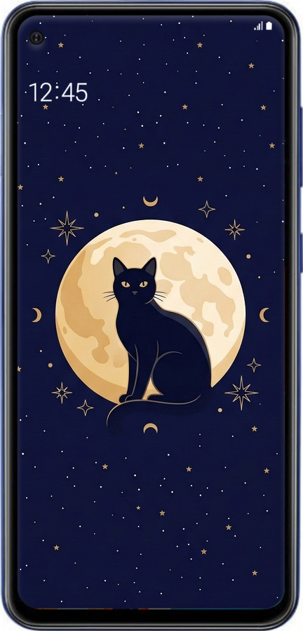 Силиконовый чехол Cute Cat Celestial/Witchy для Samsung Galaxy A60 2019 A606F - 6787u-1699 изображение 
