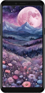 Силиконовый чехол Ночь луна арт для Samsung Galaxy A6s - 6319u-1604 изображение 