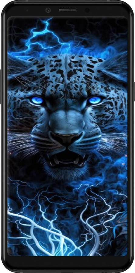 Силиконовый чехол Ледяной леопард для Samsung Galaxy A6s - 6460u-1604 изображение 