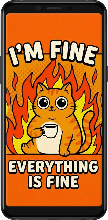 Силиконовый чехол Funny Cat для Samsung Galaxy A6s - 6786u-1604 изображение 