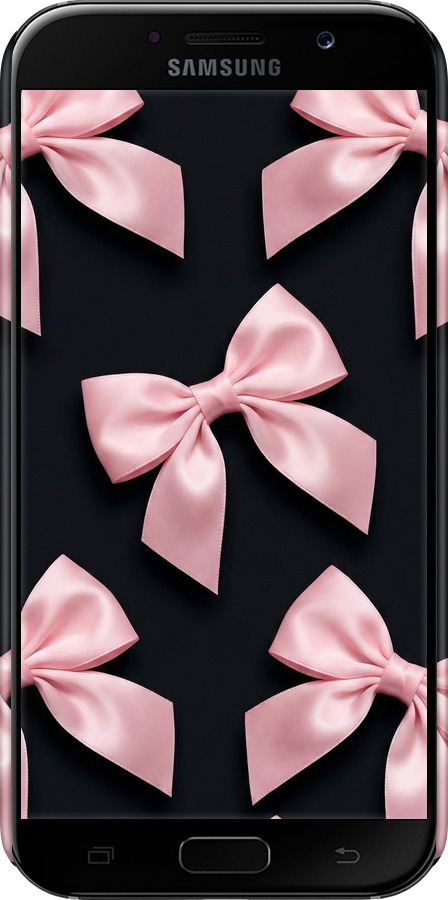 3D пластиковый матовый чехол Coquette Ribbons Dark Coquette для Samsung Galaxy A7 (2017) - 6767m-445 изображение 