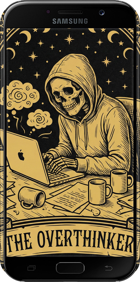 3D пластиковый матовый чехол The Overthinker для Samsung Galaxy A7 (2017) - 6774m-445 изображение 