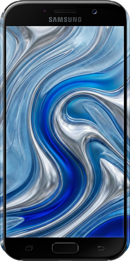 3D пластиковый матовый чехол Liquid Chrome для Samsung Galaxy A7 (2017) - 6781m-445 изображение 