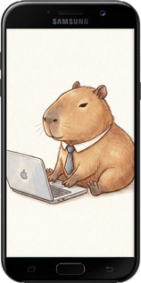 2D пластиковый чехол Funny Capybara CEO Working для Samsung Galaxy A7 (2017) - 6777t-445 изображение 