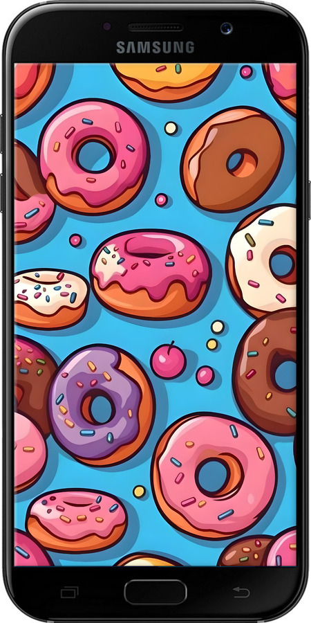2D пластиковый чехол Пончики для Samsung Galaxy A7 (2017) - 6318t-445 изображение 